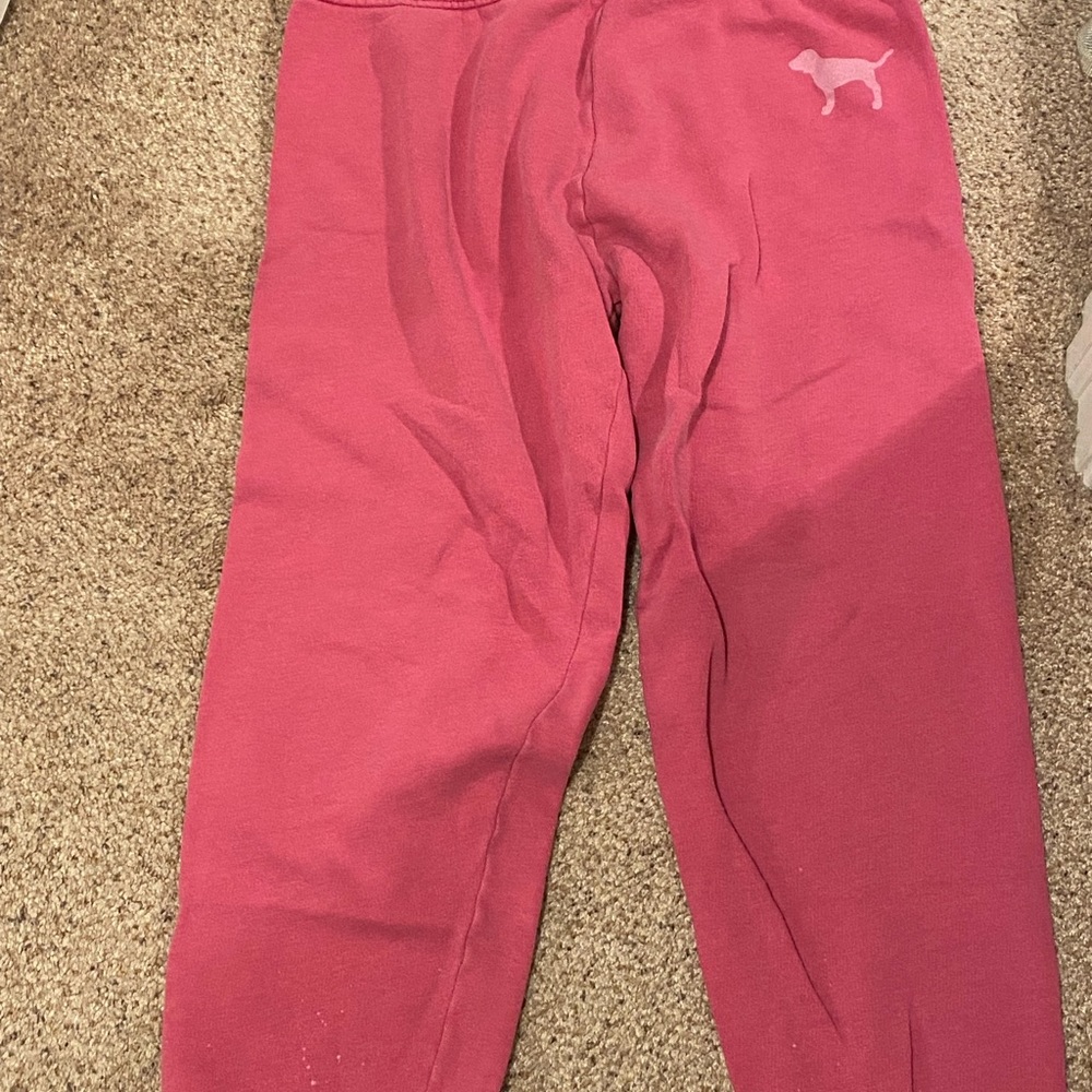 Pink sweat capri pj pants